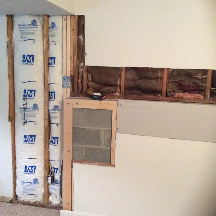 Wall insulation replacement during Contents Cleaning & Restoration in Athol